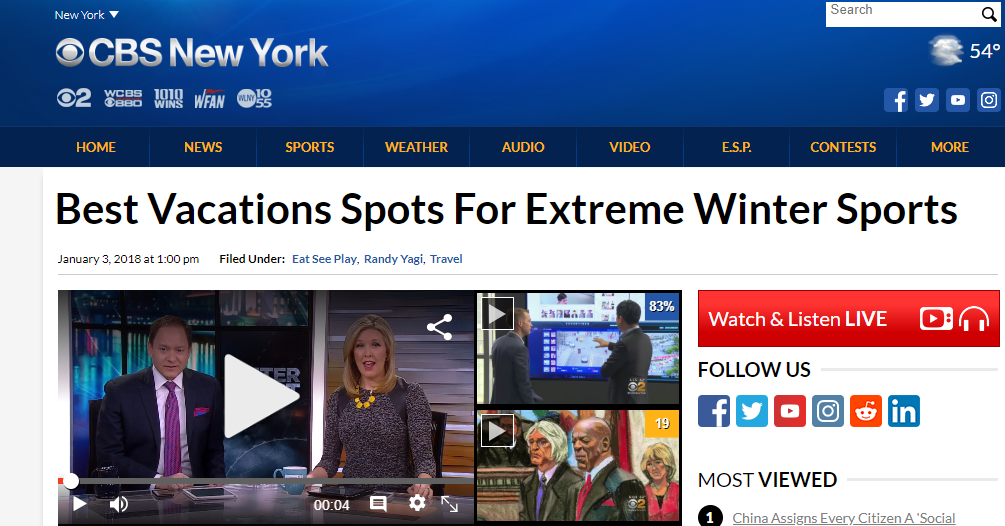 Best Vacations Spots For Extreme Winter Sports « Cbs New York
