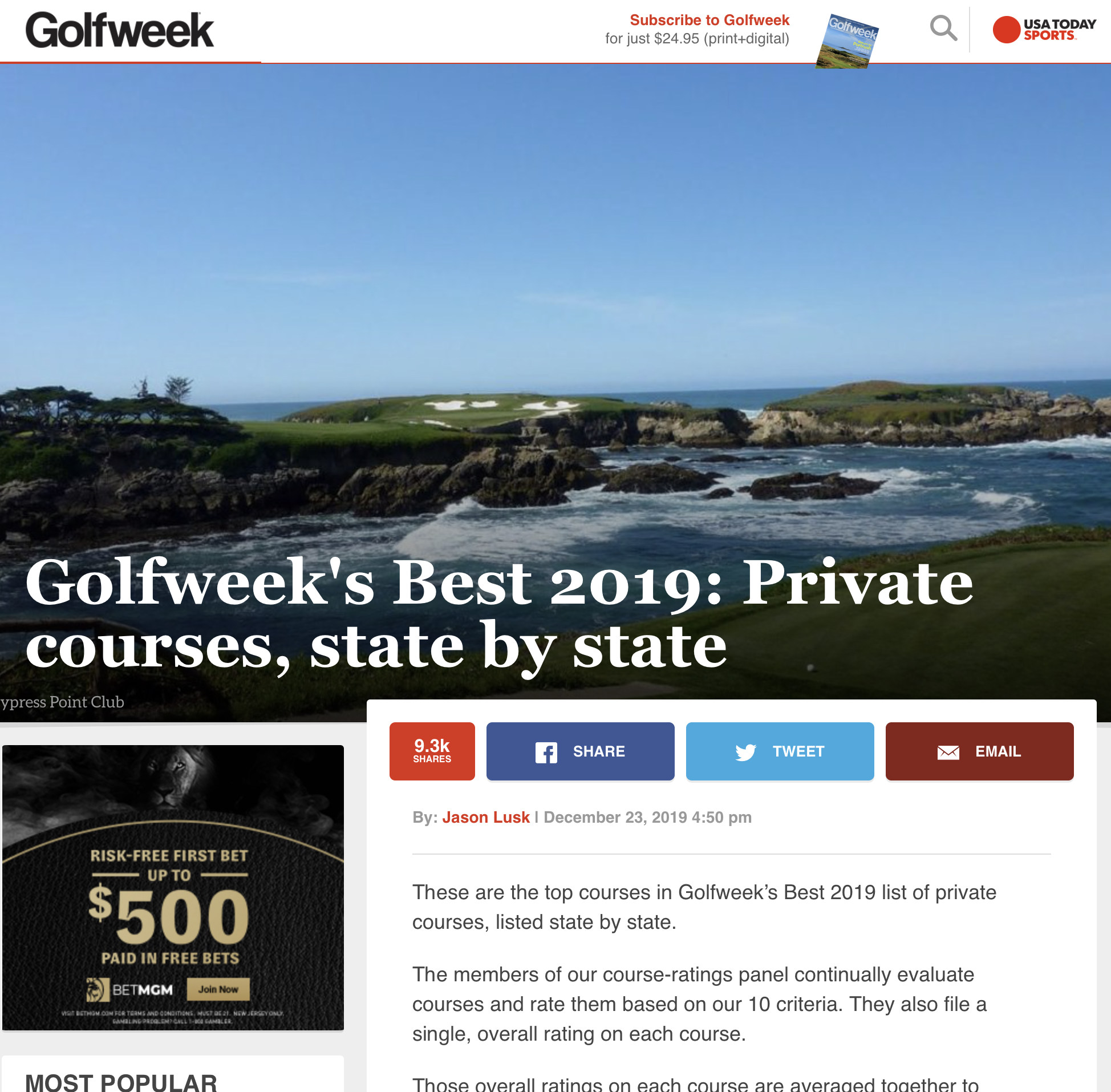 Golfweek 2019