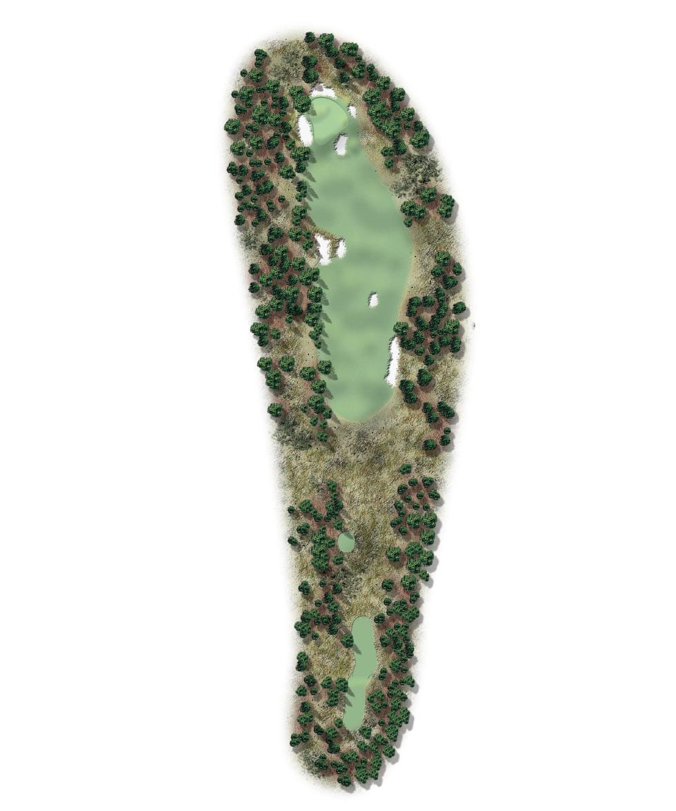 Map Of Clear Creek Golf Hole Five