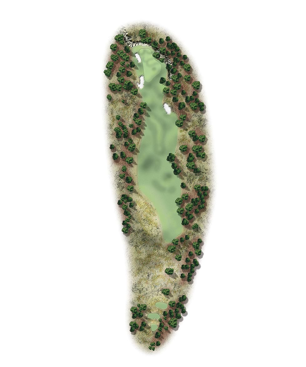 Map Of Clear Creek Golf Hole Fourteen 1