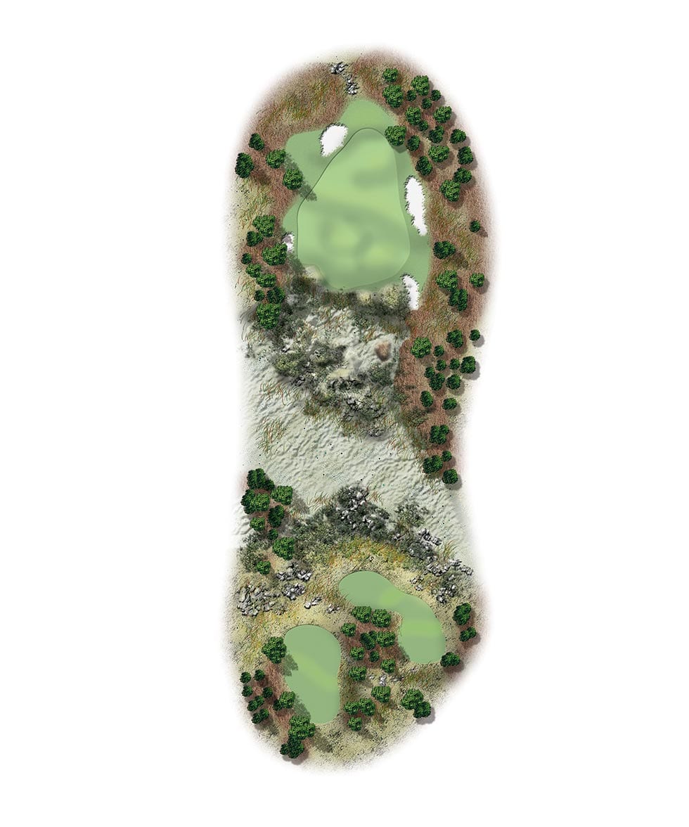 Map Of Clear Creek Golf Hole Seventeen 1